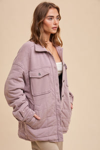 Ryah Oversized Quilted Button Down Jacket