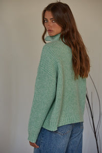 Bella Eco-Friendly Ribbed Loose Turtleneck Sweater
