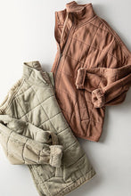 Load image into Gallery viewer, Telaya Quilted Zip Up Jacket - Rust