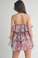 Load image into Gallery viewer, Chrissy Sweetheart Tiered Floral Mini Dress