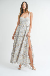 Reagan Ruffle Tier Floral Maxi Dress