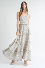 Load image into Gallery viewer, Reagan Ruffle Tier Floral Maxi Dress