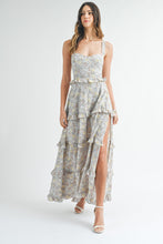 Load image into Gallery viewer, Reagan Ruffle Tier Floral Maxi Dress