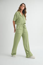 Load image into Gallery viewer, Isla Ribbed Cargo Pocket Shirt and Pants Matching Set