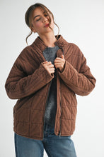 Load image into Gallery viewer, Brynne Dolman Quilted Knit Jacket - Chocolate