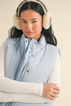 Load image into Gallery viewer, Cropped Puffer Vest - Light Blue