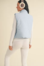 Load image into Gallery viewer, Cropped Puffer Vest - Light Blue