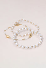 Load image into Gallery viewer, Pearl and Gold Cross Bracelet set
