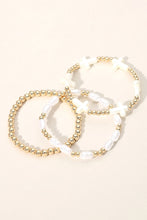 Load image into Gallery viewer, Gold and Pearl Cross Bracelet set