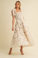Load image into Gallery viewer, Olivia Tulle Applique Floral Dress - White