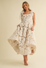 Load image into Gallery viewer, Olivia Tulle Applique Floral Dress - White
