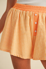 Load image into Gallery viewer, Melanie Boxer Brief Gingham Plaid Shorts - Orange