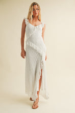 Load image into Gallery viewer, Myah Lace Asymmetrical Ruffle Maxi Dress