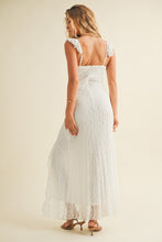 Load image into Gallery viewer, Myah Lace Asymmetrical Ruffle Maxi Dress