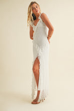 Load image into Gallery viewer, Myah Lace Asymmetrical Ruffle Maxi Dress