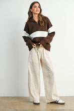 Load image into Gallery viewer, Deanna Stripe Collared Zip Sweater