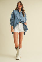 Load image into Gallery viewer, Lexi Embroidered Chambray Button Down Shirt