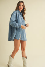 Load image into Gallery viewer, Lexi Embroidered Chambray Button Down Shirt