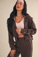 Load image into Gallery viewer, Lana Scuba Knit Pipeline Zip Up Jacket