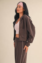 Load image into Gallery viewer, Lana Scuba Knit Pipeline Zip Up Jacket
