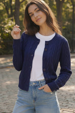Load image into Gallery viewer, Charmaine Cable Knit Button Down Cardigan