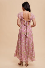 Load image into Gallery viewer, Kaelyn Lace Sweetheart Floral Maxi Dress - Pink