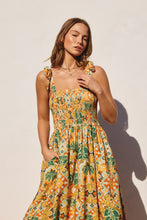 Load image into Gallery viewer, Citrus Summer Maxi Dress with Tie Straps