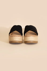 Platform Slide Espadrille Sandals