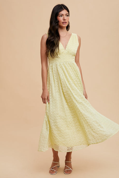 Solene Embroidered Maxi Dress - Lemonade