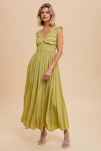 Load image into Gallery viewer, Janine Gathered V Neck Maxi Dress