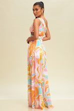 Load image into Gallery viewer, Tia Asymmetrical Mesh Multicolor Maxi Dress: PREORDER