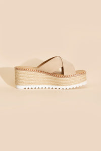 Platform Slide Espadrille Sandals