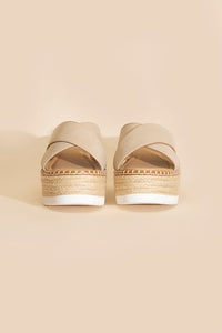Platform Slide Espadrille Sandals