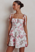 Load image into Gallery viewer, Kianna Ribbon Tiered Floral Mini Dress
