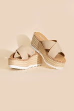 Load image into Gallery viewer, Platform Slide Espadrille Sandals