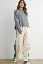 Load image into Gallery viewer, Fallon Open Back Bowtie Sweater - Gray