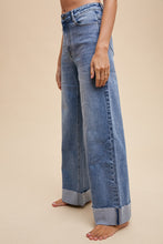 Load image into Gallery viewer, Loose Straight Leg Jeans with Cuffed Hem
