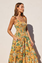 Load image into Gallery viewer, Citrus Summer Maxi Dress with Tie Straps