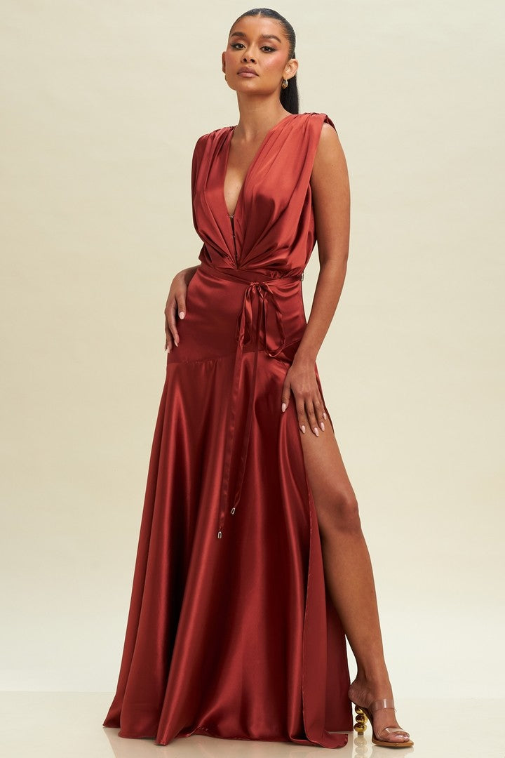 Tilaya Asymmetrical Satin Gown