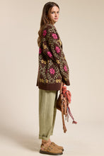 Load image into Gallery viewer, Laney Floral Brushed Cardigan - Brown/Pink