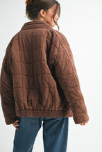 Load image into Gallery viewer, Brynne Dolman Quilted Knit Jacket - Chocolate