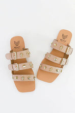 Load image into Gallery viewer, D-LANA-02-STUDED, FLAT, SANDALS