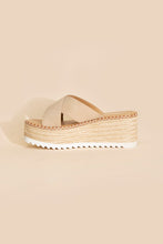 Load image into Gallery viewer, Platform Slide Espadrille Sandals
