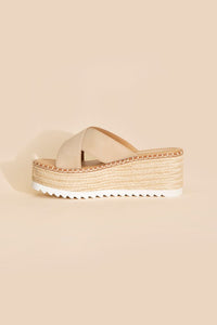 Platform Slide Espadrille Sandals