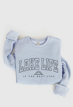 Load image into Gallery viewer, Lake Life Graphic Pullover Sweatshirt: Blue
