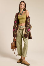 Load image into Gallery viewer, Laney Floral Brushed Cardigan - Brown/Pink