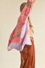 Load image into Gallery viewer, Laney Multi Color Cardigan - Lavender/Pink