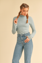 Load image into Gallery viewer, Cora Ribbed Long Sleeve Mock Neck Top
