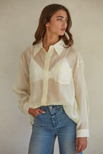 Load image into Gallery viewer, Athena Sheer Lyocell Button Down Shirt