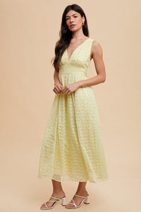 Solene Embroidered Maxi Dress - Lemonade